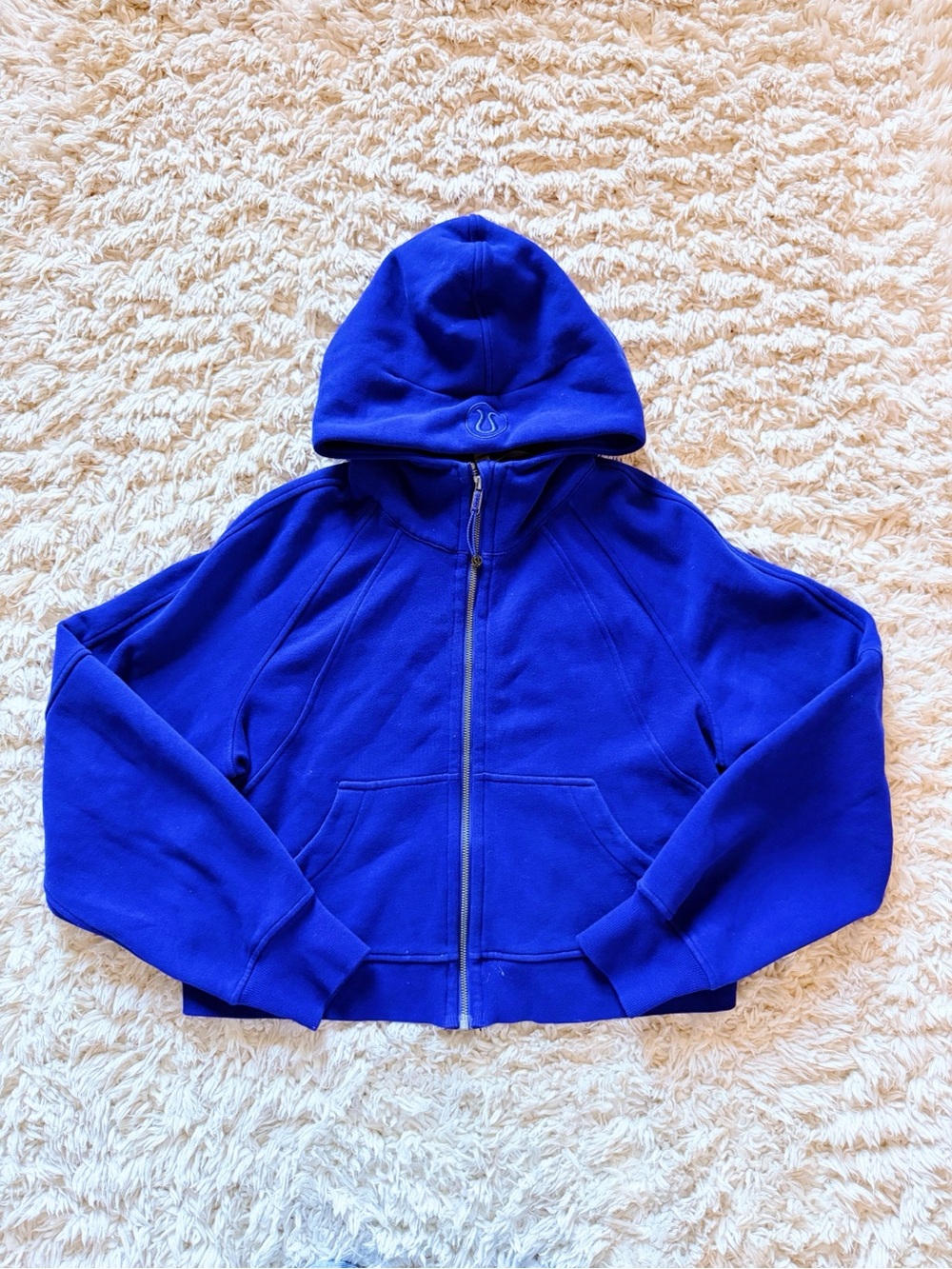 Larkspur Scuba Oversized Full Zip Hoodie